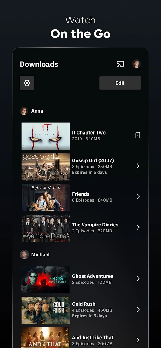 หน้าจอดาวน์โหลดของ GGTV