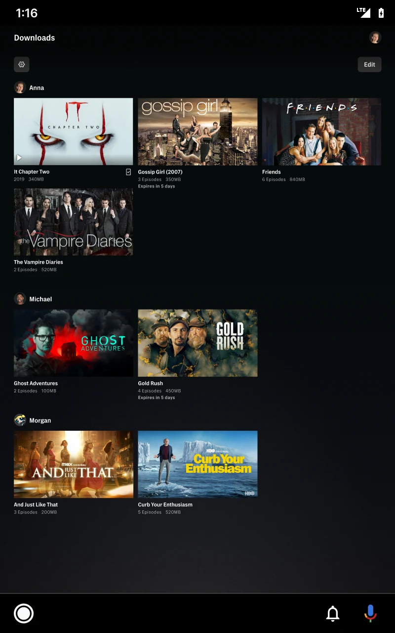 หน้าจอแอป GGTV